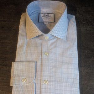 Blue Checked Dress Shirt - Charles Tyrwhitt, Men's L, Classic Fit, Unworn